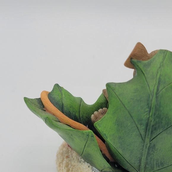 Fitz and Floyd Charming Tails Happy Holly Days Mouse w Holly Leaves 90s Vintage - Picture 7 of 12